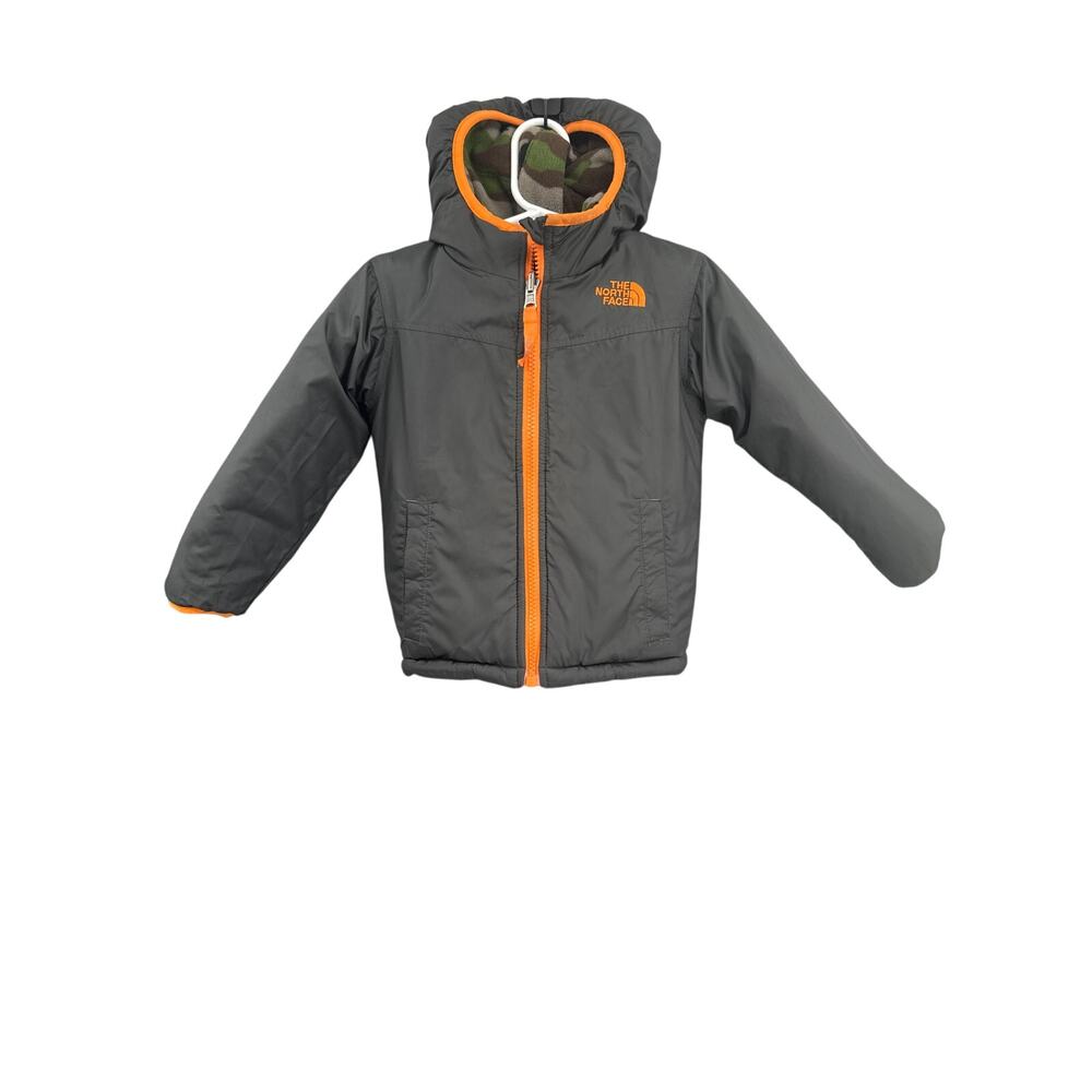 Northface Winter Puffer Reversible Camouflage Gray Jacket Kids 2T